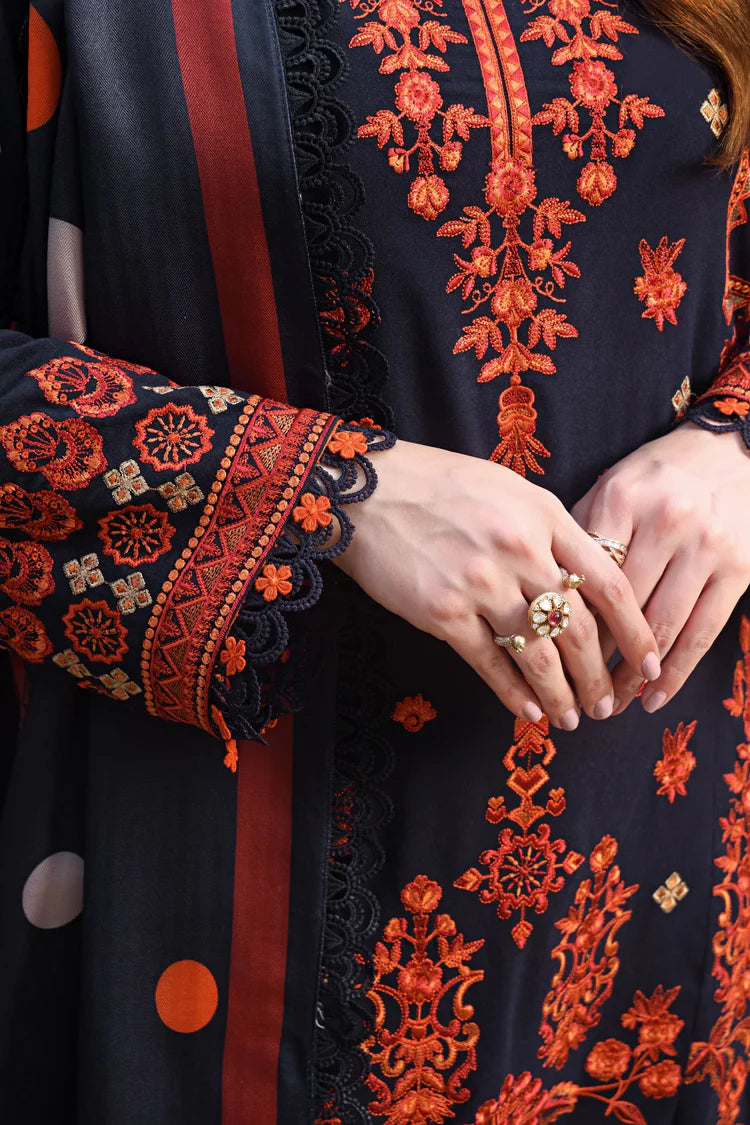 UNSTITCHED WINTER BATIK-3PC DHANAK EMBROIDERED