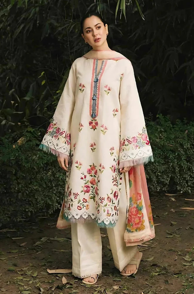 Embroidered Dhanak 3 Piece winter Collection