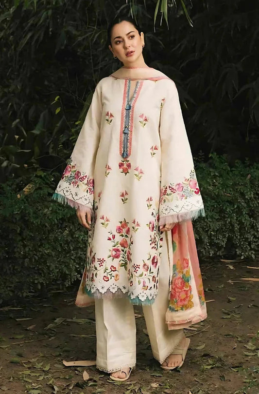 Embroidered Dhanak 3 Piece winter Collection