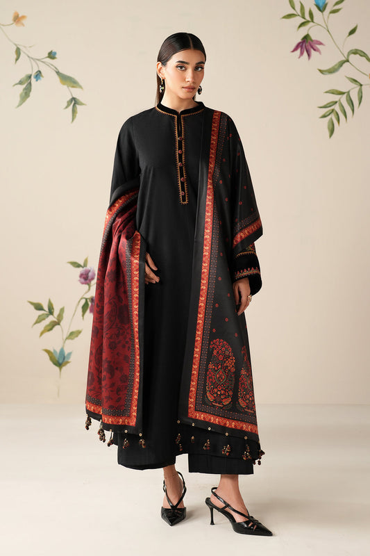 3PC EMBROIDERED DHANAK DRESS