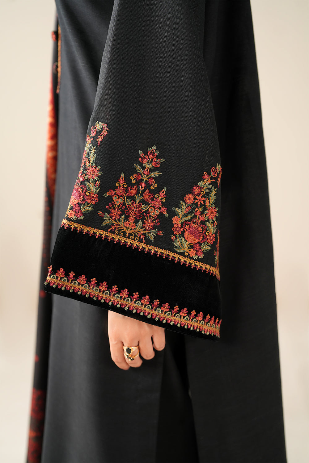 3PC EMBROIDERED DHANAK DRESS