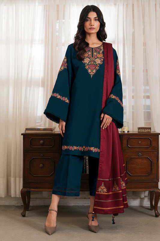 JAZMIN JZ-625 | 3 PIECE WINTER DHANAK EMBROIDERED SUIT