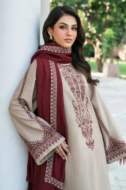 Sapphire  Embroidered Dhanak 3pc