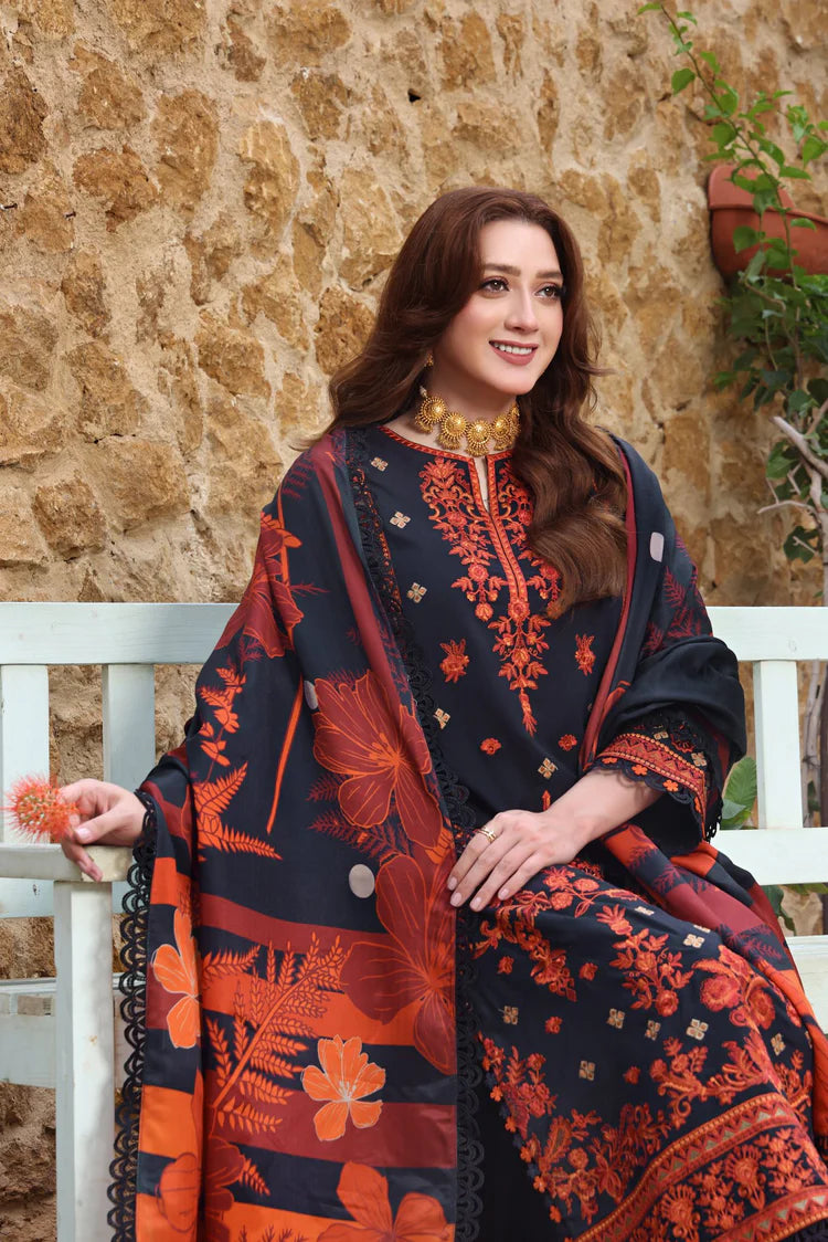 UNSTITCHED WINTER BATIK-3PC DHANAK EMBROIDERED