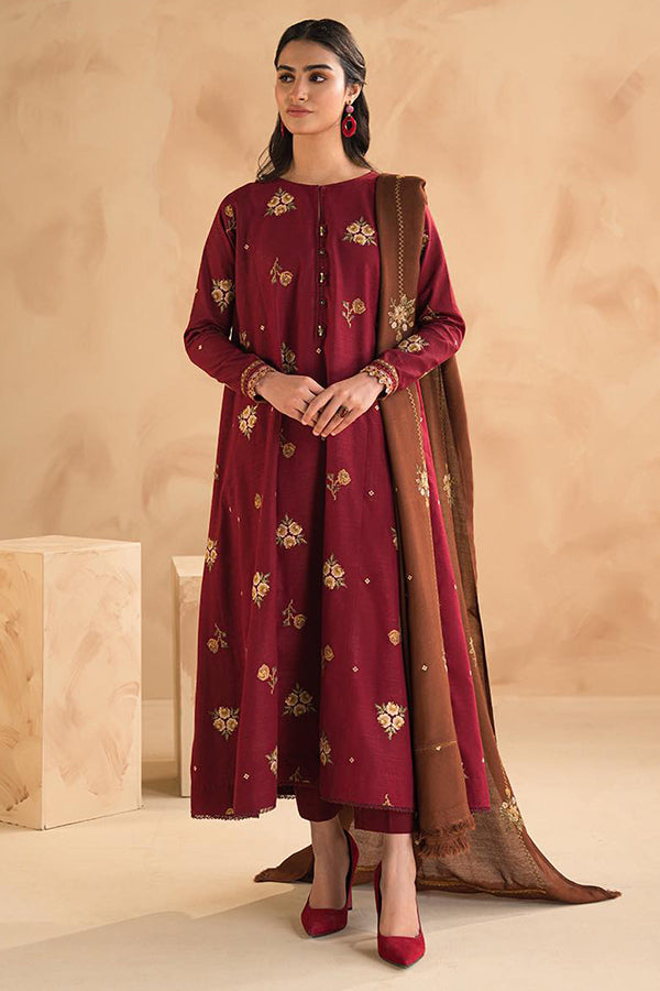 BAROQUE - 3PC DHANAK EMBROIDERED suit
