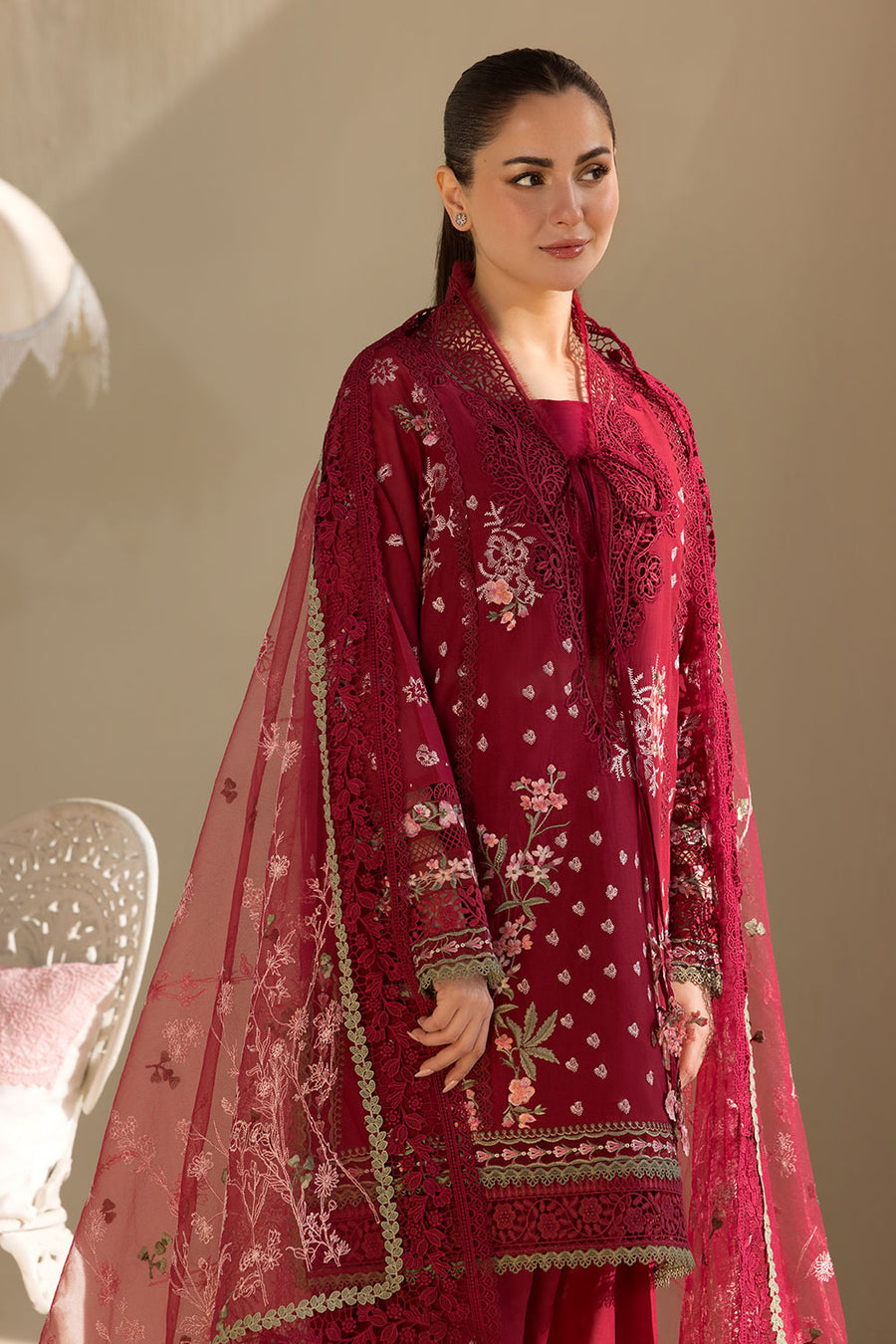 Embroidered Dhanak  3 Piece Unstitched Suit