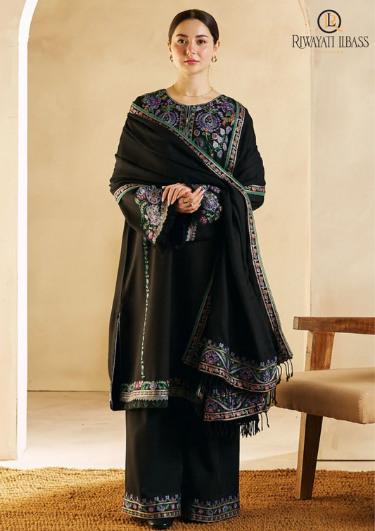 Winter Unstitched 3PCs Embroidered DHANAK