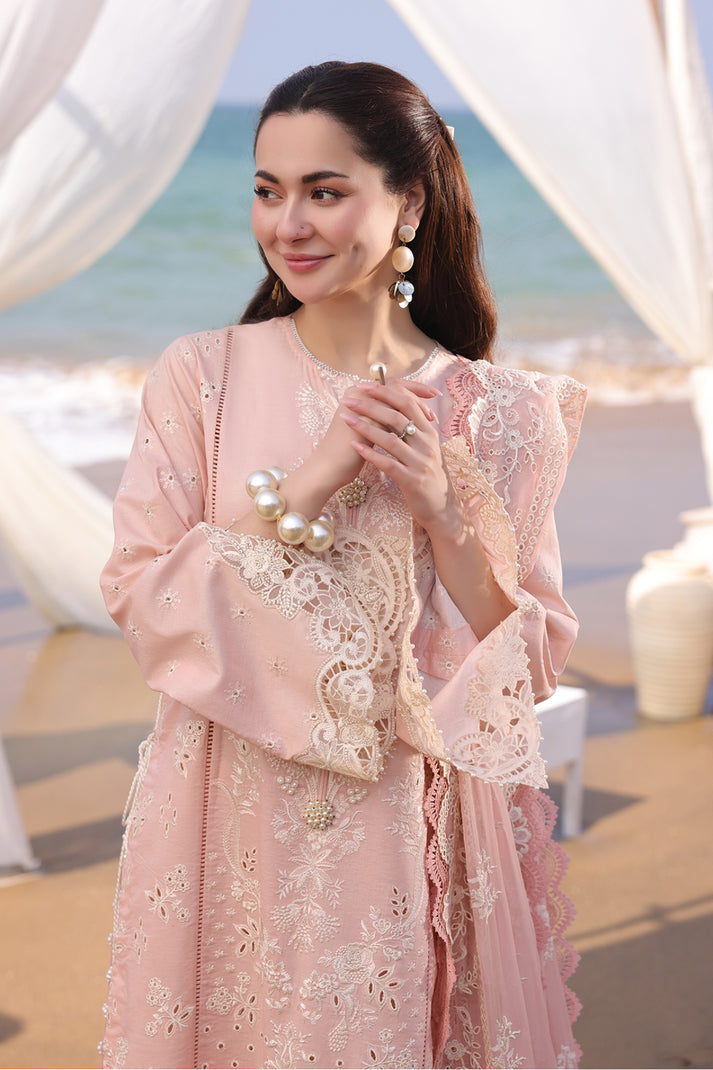 AMAYA BY IMROZIA SERENE | LUXURY Dhanak  25"| FULL HEAVY EMBROIDERED CHICKENKARI  | UNSTITCHED 3-PIECE SUIT