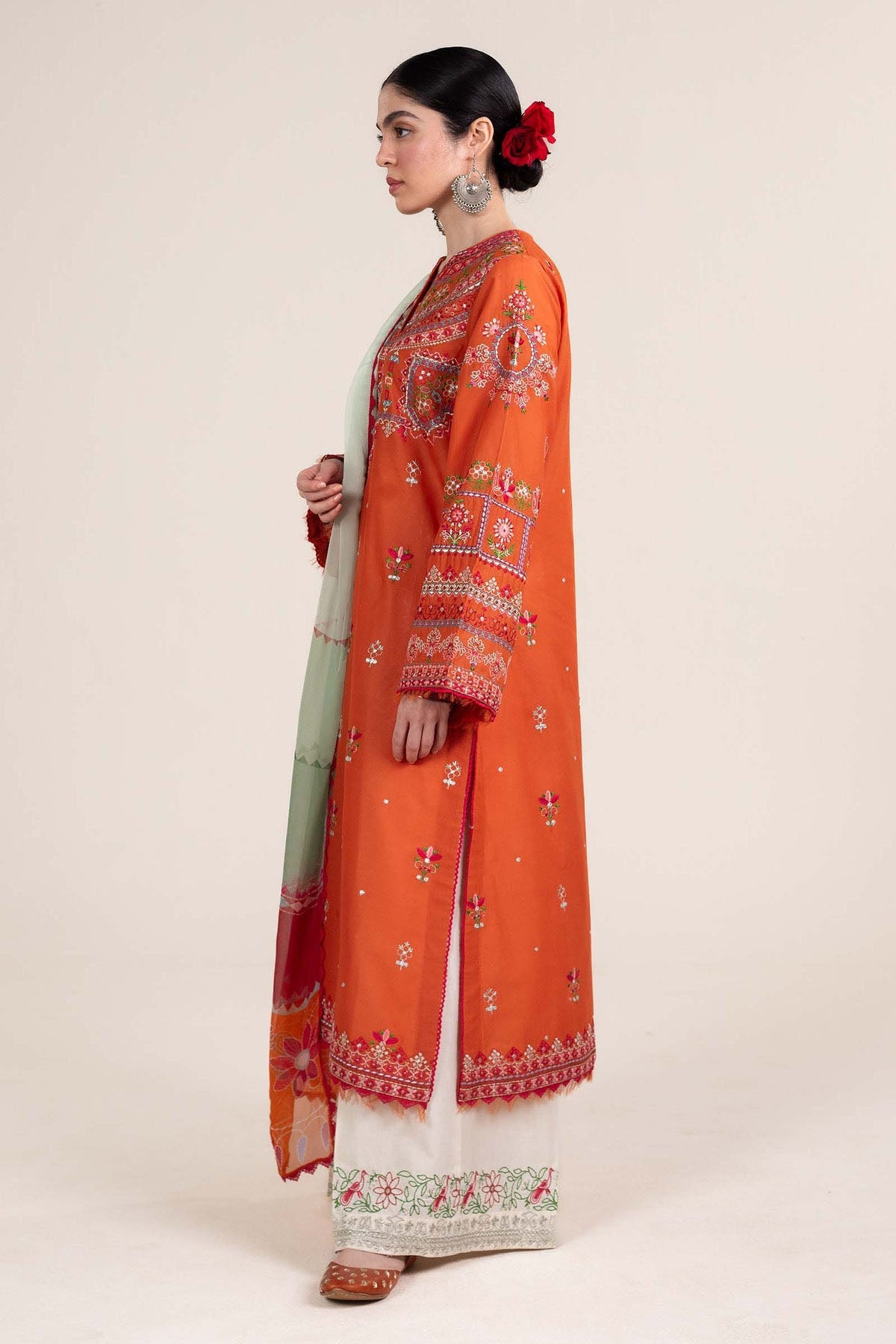 Zara Shahjahan Embroidered Dhanak 3pc with Whool Shawal
