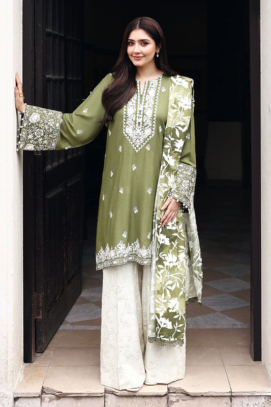 Cross Stitch Embroidered Dhanak Unstitched 3Pc