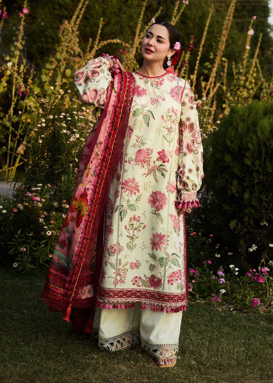 Luxury Dhanak 3PC Embroidered With Digital Printed Wool Shawl